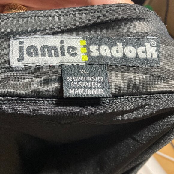 #43Jamie Sadock Black with Gold Zippers Golf Skort, Size XL - Picture 9 of 9